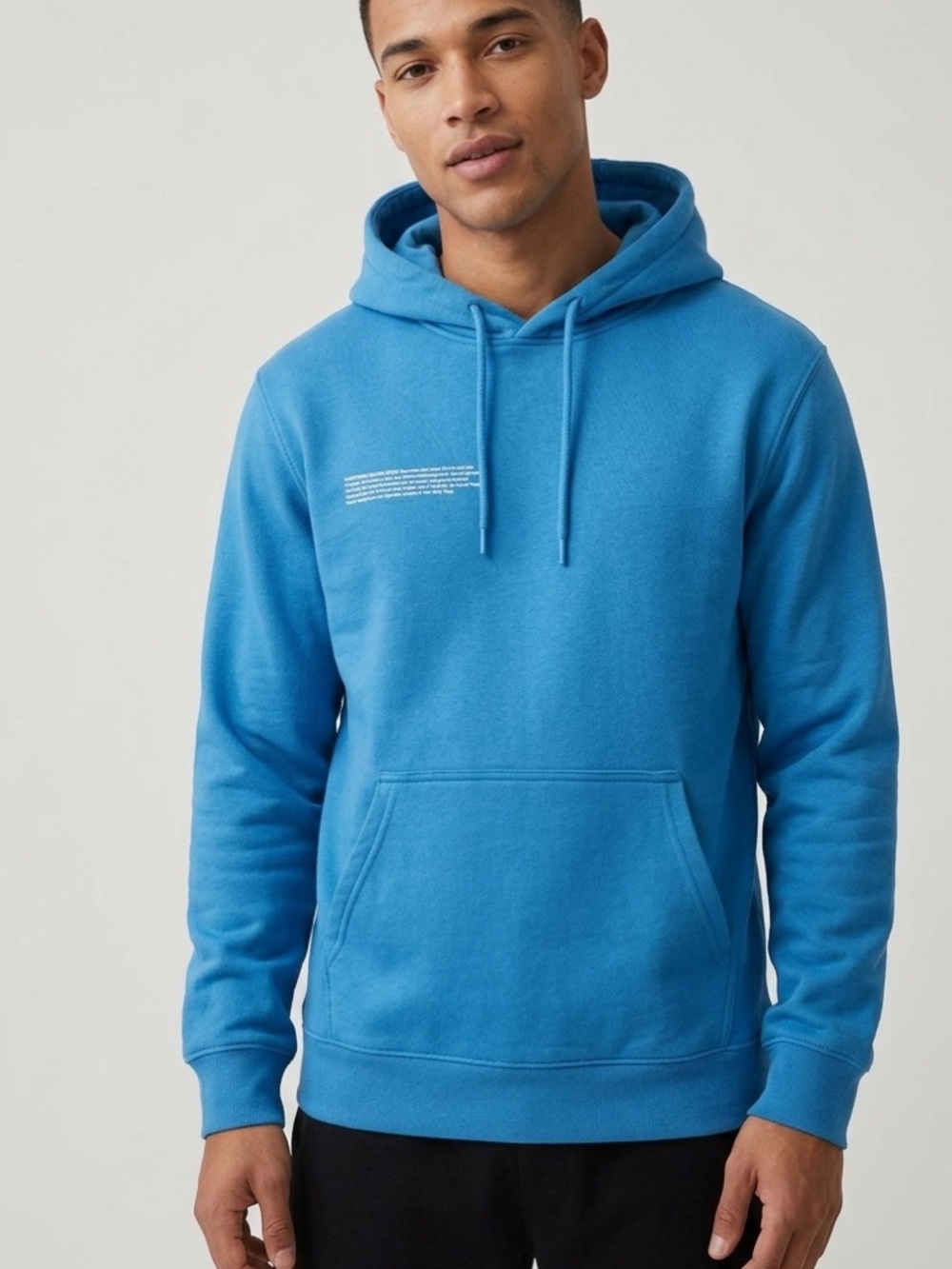 H&M Bright Blue Men's Hoodie Sweatshirt Northwern Knowledge